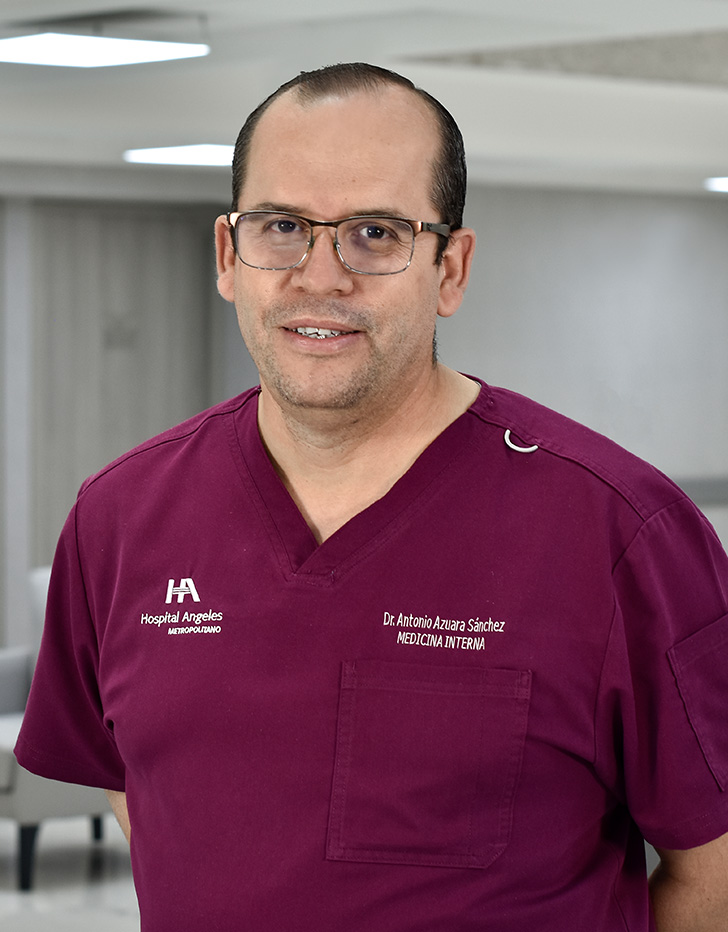 Es la foto de perfil de un médico internista en Ciudad de México de Hospital Angeles Metropolitano.