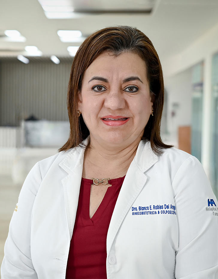 Es la foto de perfil de una ginecóloga y obstetra en Tampico de Hospital Angeles Tampico.