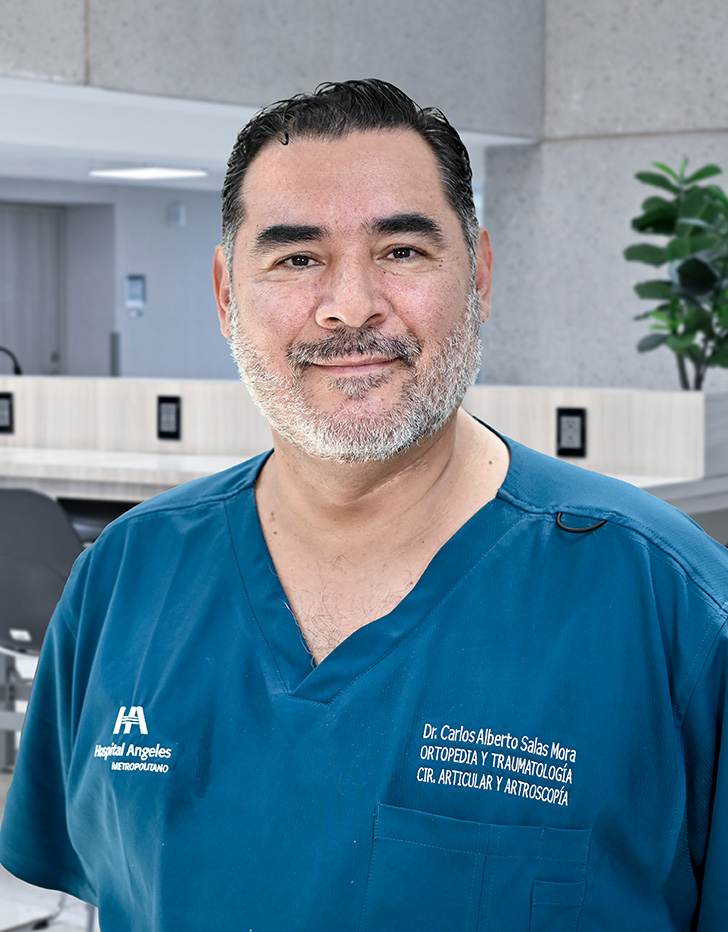 Es la foto de perfil de un especialista en artroscopía, ortopedista y traumatólogo en Ciudad de México de Hospital Angeles Metropolitano.
