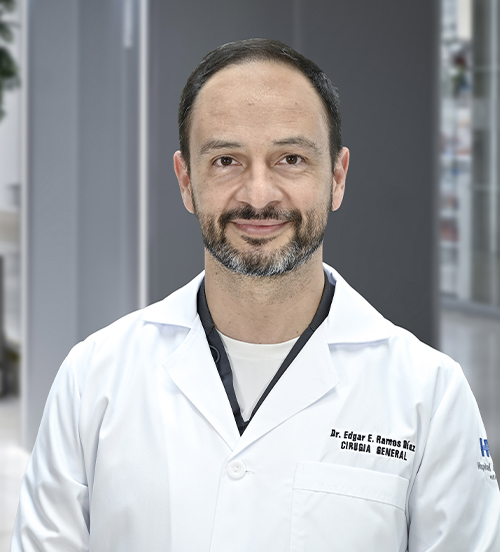 Es la foto de perfil de un cirujano general en Huixquilucan de Hospital Angeles Lomas.