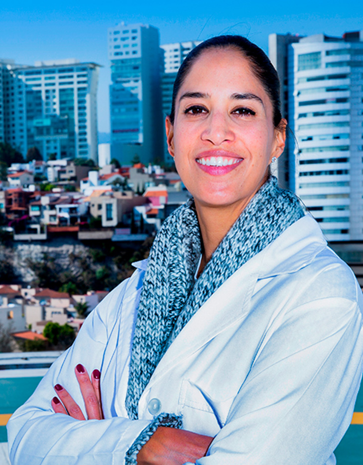 Es la foto de perfil de una pediatra en Huixquilucan de Hospital Angeles Lomas.