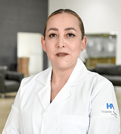 Es la foto de perfil de una oftalmóloga y oftalmóloga pediátrica en San Luis Potosí de Hospital Angeles.